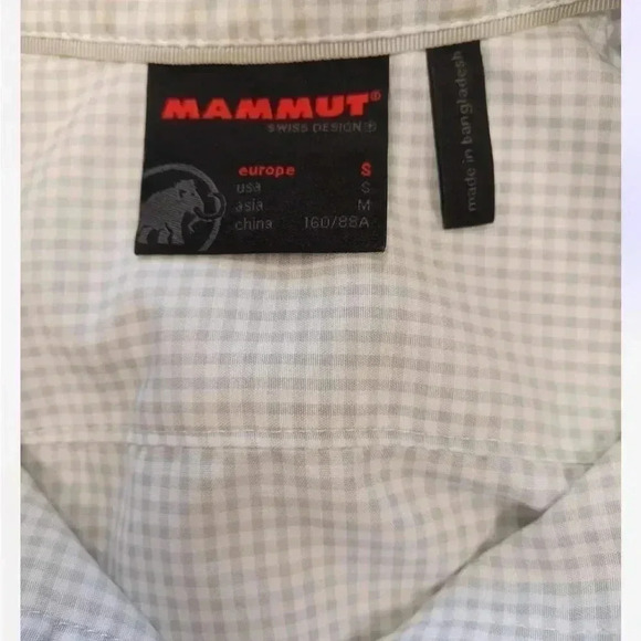 Mammut Short  Sleeve Grey Plaid Button Down Shirt Size Small - Picture 10 of 12
